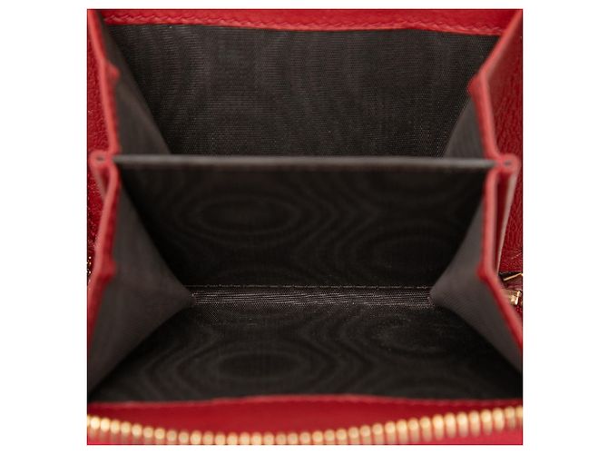 Kleiner Zip-Around-Geldbeutel rot Gucci Microguccissima - Ansicht 5