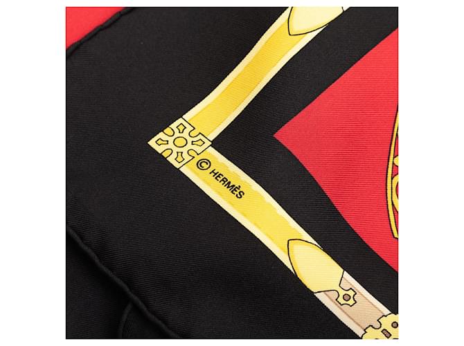 Sciarpa in seta Hermès Les Muserolles nera 90 Nero - vista 4