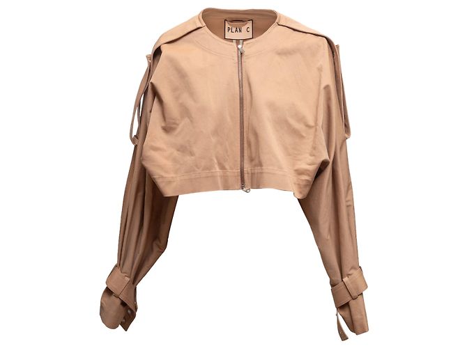 Tan Plan C Layered Trench-Weste & Jacken-Set Größe IT 40 Kamel - Ansicht 8