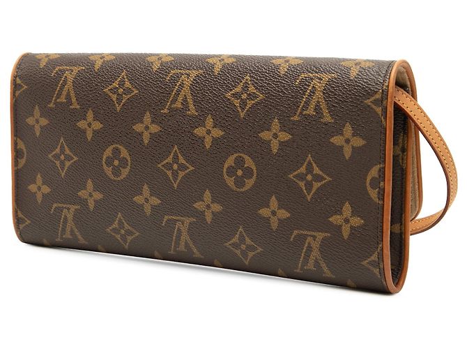 Borsa a tracolla Louis Vuitton Monogram Pochette Twin GM marrone - vista 2