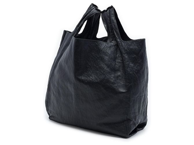 Tote in nappa stropicciata nero Prada - vista 2