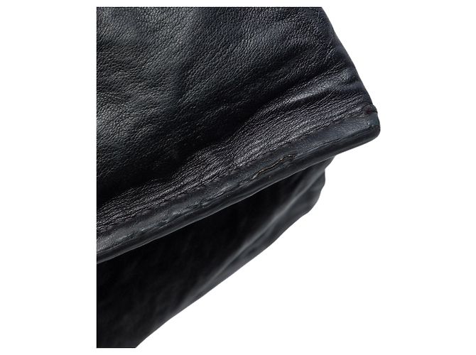 Tote in nappa stropicciata nero Prada - vista 6