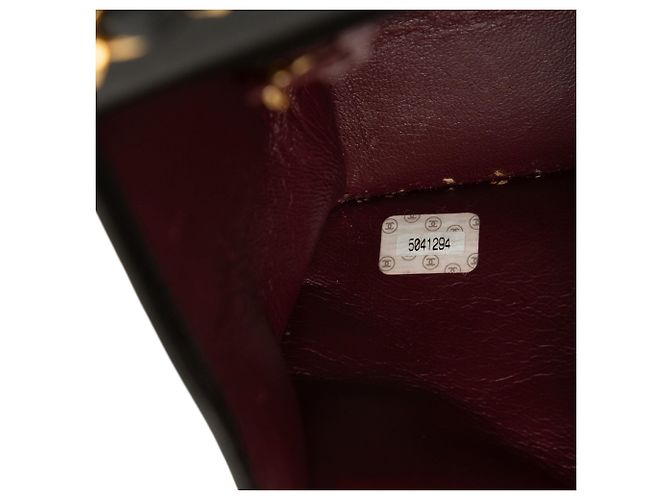 Borsa a tracolla Chanel Medium CC in agnello trapuntato nero - vista 6