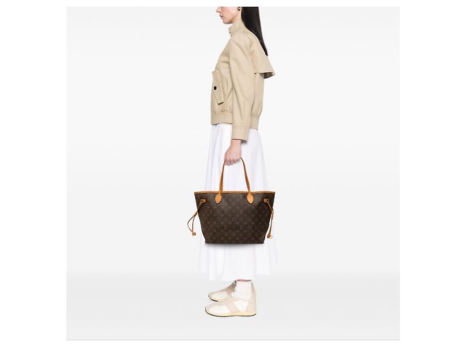 Borsa Tote Louis Vuitton Monogram Neverfull MM marrone - vista 7