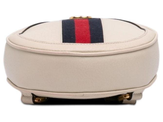 Gucci Mini Ophidia Leder-Rundrucksack in Weiß - Ansicht 3