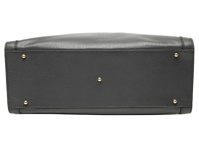 Borsa Tote Gucci Diana in pelle nera, dimensione Medium, con manico in bambù Nero - vista 3