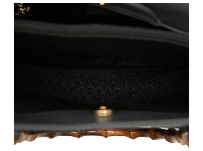 Borsa Tote Gucci Diana in pelle nera, dimensione Medium, con manico in bambù Nero - vista 4
