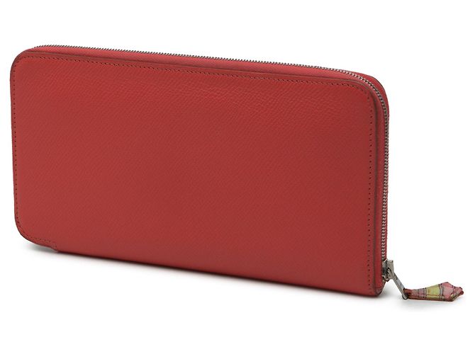 Cartera larga Hermès Epsom Azap roja - vista 2