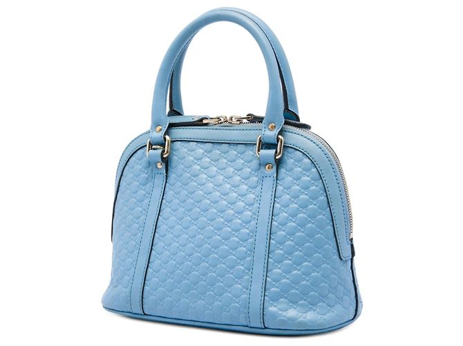 Borsa blu Gucci Mini Microguccissima Dome - vista 2