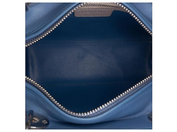 Lady Dior Satchel aus dreifarbigen Cannage-Lammleder in Lila Medium - Ansicht 4