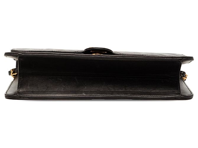 Borsa a tracolla Chanel CC Quilted Lambskin Single Flap nera Nero - vista 3