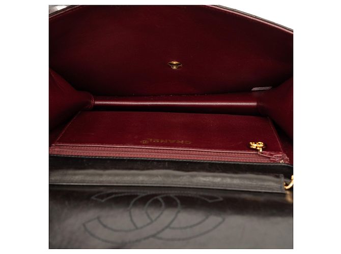 Borsa a tracolla Chanel CC Quilted Lambskin Single Flap nera Nero - vista 4