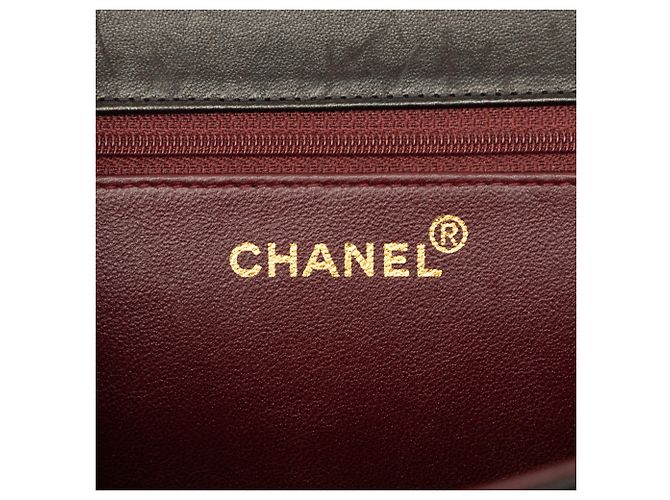 Borsa a tracolla Chanel CC Quilted Lambskin Single Flap nera Nero - vista 5