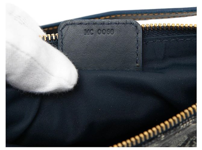 Borsa a tracolla Blue Dior Mini Diorissimo Canvas Saddle Pochette Dior - vista 6