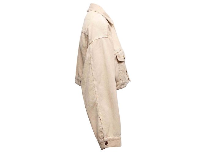 Kurze Cord-Jacke Tan Miu Miu Größe IT 38 Beige - Ansicht 3
