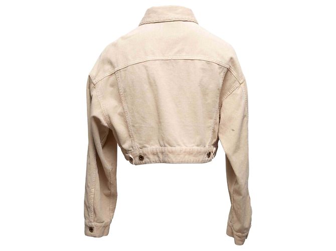 Kurze Cord-Jacke Tan Miu Miu Größe IT 38 Beige - Ansicht 4