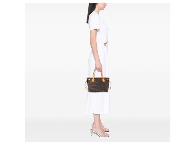 Borsa Tote Louis Vuitton Monogram Neverfull PM marrone - vista 7