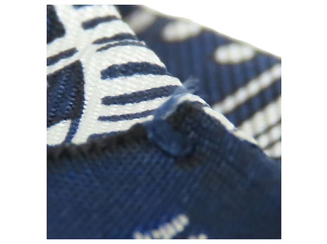 Sciarpa Twilly in seta Hermès Eperon d Or blu Bandana - vista 7