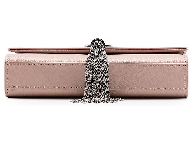 Bolsa Tiracolo Small Grain de Poudre Monogram Kate Tassel Saint Laurent Rosa - vista 3