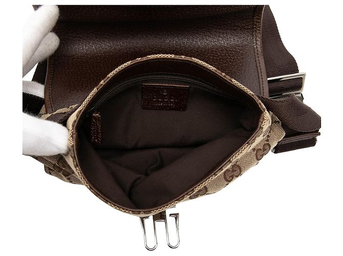 Borsa a tracolla GG Canvas Gucci beige - vista 4