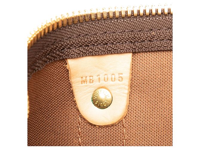 Borsa da viaggio marrone Louis Vuitton Monogram Keepall Bandouliere 55 - vista 6