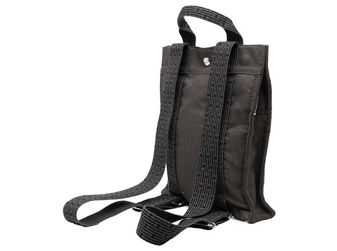 Gray Hermès Canvas Herline Backpack PM Grey - view 2