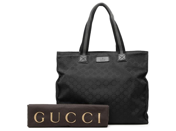 Tote in nylon GG Web nero Gucci - vista 8