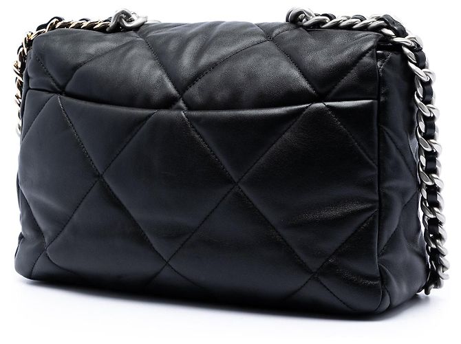 Borsa Chanel 19 in agnello nero Large - vista 2