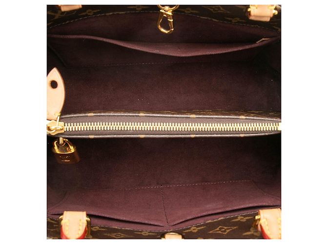 Bolso Louis Vuitton Monogram Montaigne MM marrón Castaño - vista 4