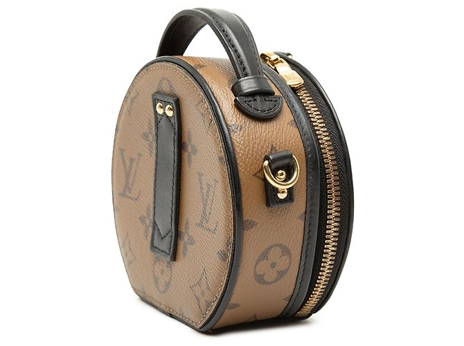 Bolso Louis Vuitton Monogram Reverse Mini Boite Chapeau marrón Castaño - vista 2