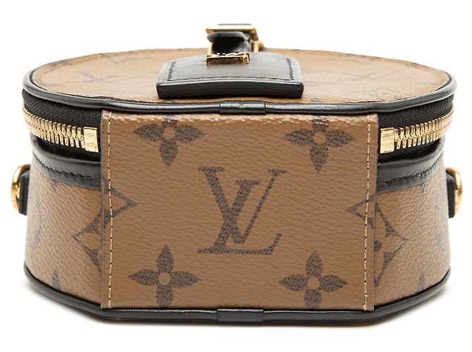 Bolso Louis Vuitton Monogram Reverse Mini Boite Chapeau marrón Castaño - vista 3