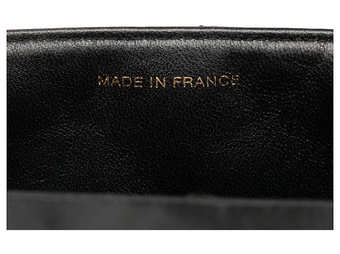 Borsa a tracolla Chanel Small Square in agnello nero con patta dritta a flap singolo - vista 6