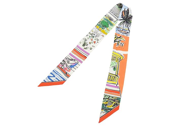 Multi Hermès Rayures D Ete Seidentuch Twilly Mehrfarben - Ansicht 2