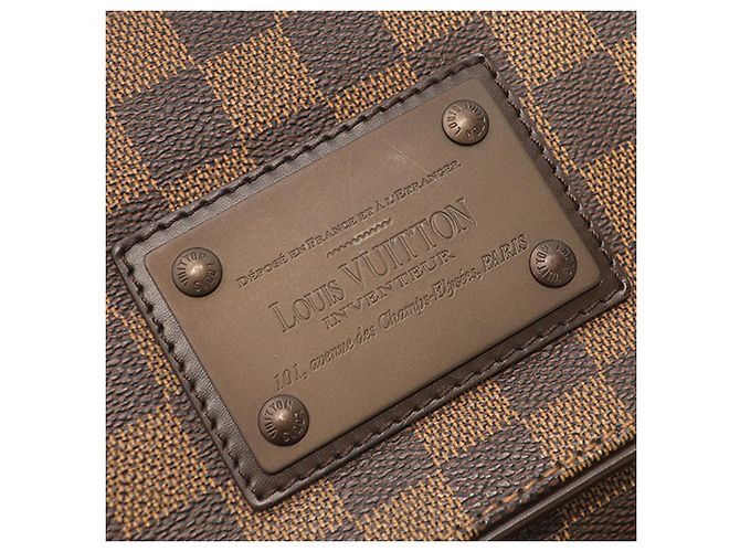 Borsa a tracolla Louis Vuitton Damier Ebene Brooklyn MM Marrone - vista 6