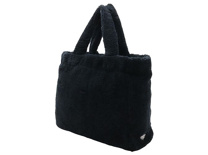 Tote in spugna Prada Spugna Terry Cloth nero - vista 2