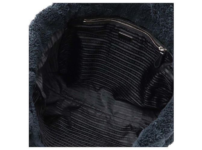 Tote in spugna Prada Spugna Terry Cloth nero - vista 3