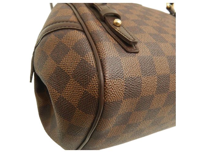 Borsa a tracolla Louis Vuitton Damier Ebene Rivington PM Marrone - vista 13