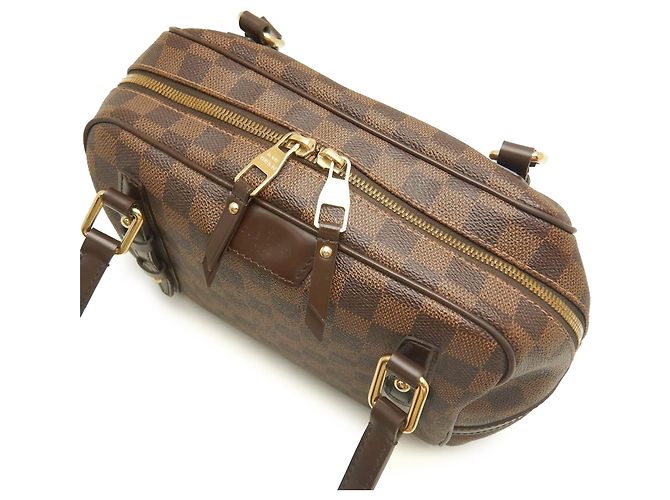 Borsa a tracolla Louis Vuitton Damier Ebene Rivington PM Marrone - vista 17
