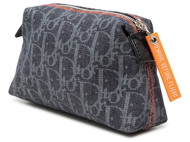 Pochette cosmetici Blue Dior Oblique Denim Flight - vista 2