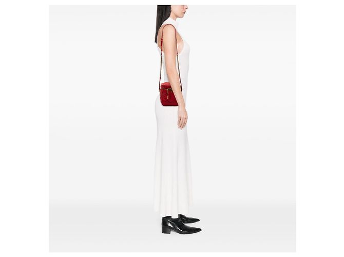 Beauty case Grain de Poudre trapuntato 80s rosso Saint Laurent - vista 7