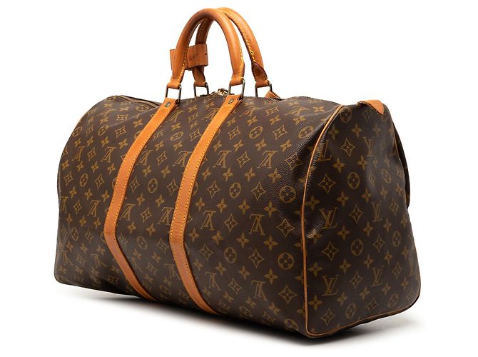 Borsa da viaggio Louis Vuitton Monogram Keepall 50 marrone - vista 2
