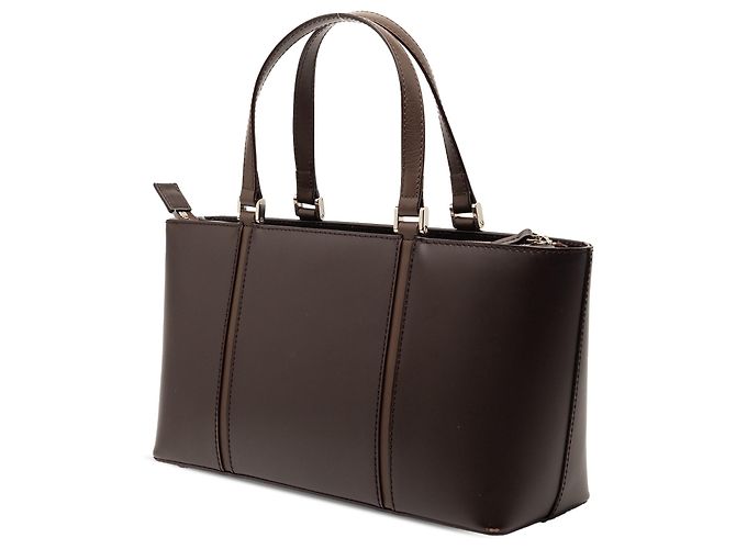 Borsa a mano in pelle marrone Burberry - vista 2