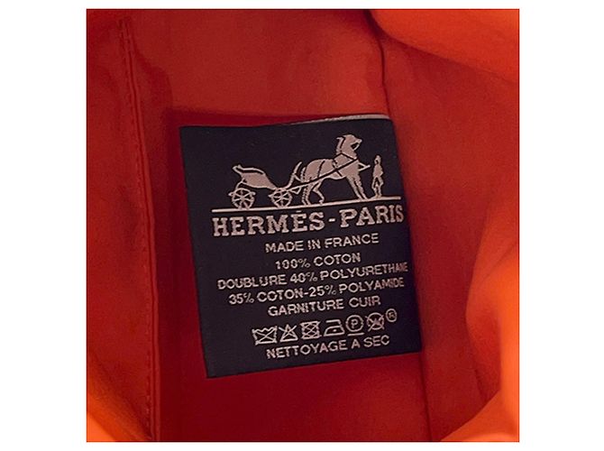 Pochette Mini Bolide Hermès in canvas marrone - vista 5