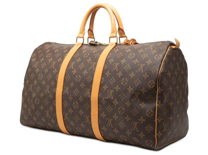 Borsa da viaggio Louis Vuitton Monogram Keepall 50 marrone - vista 2