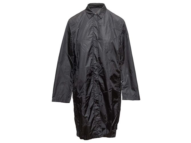 Vestido-abrigo de nylon negro Prada Talla IT 42 - vista 2