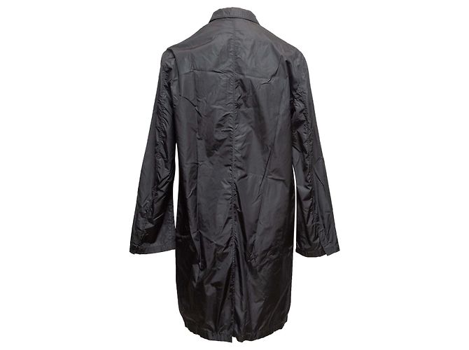 Vestido-abrigo de nylon negro Prada Talla IT 42 - vista 4