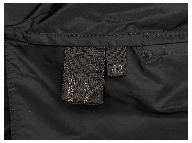 Vestido-abrigo de nylon negro Prada Talla IT 42 - vista 6