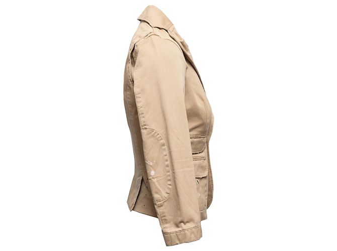 Dsquared2 Blazer de algodón desgastado Dsquared Tan Talla IT 40 Camello - vista 2