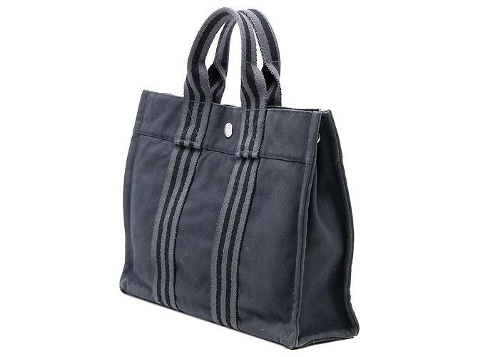 Borsa Tote Hermès Canvas Fourre Tout PM Nera Nero - vista 2