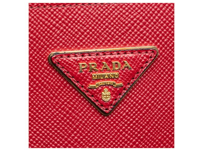 Borsa Double Saffiano Cuir Prada Rossa Medium Rosso - vista 5